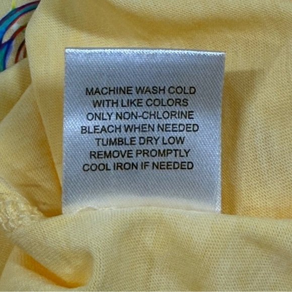 The Blind Medium | Yellow Ringer Crop Top ‘I Buy My Own Flowes’ Purple Graphic - Picture 10 of 12